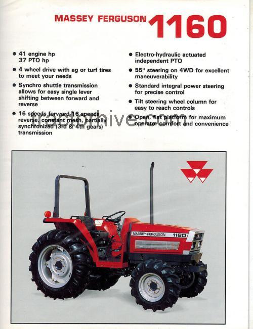 Massey Ferguson 1160 specs and reviews